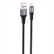 Foneng X112 USB-A to Lightning cable 2.4A, 1m (black)