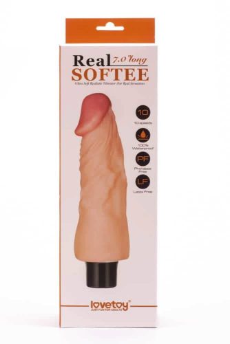 7" Real Softee Vibrating Dildo  1