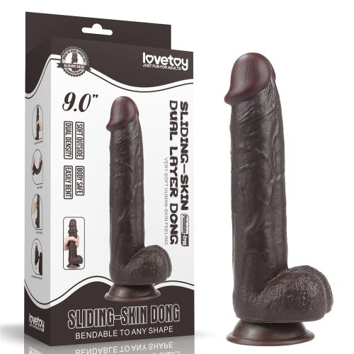 9.5'' Sliding Skin Dual Layer Dong Brown