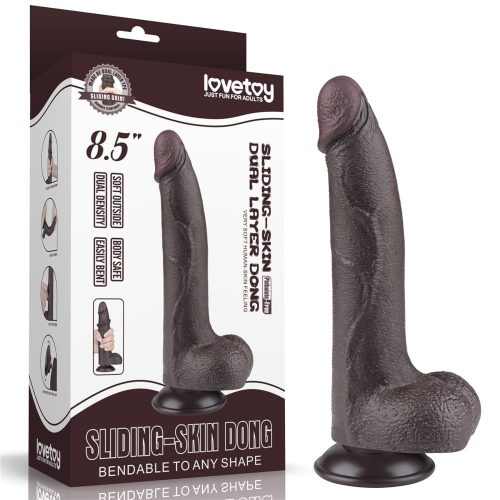 8.5'' Sliding Skin Dual Layer Dong Black I