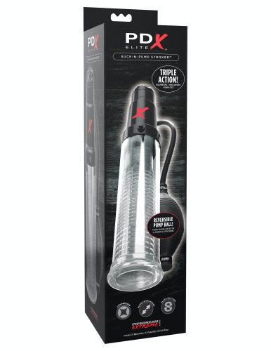 Suck-N-Pump Stroker  Clear/Black