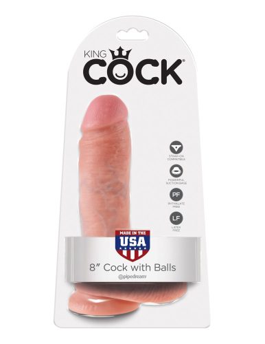 8" Cock with Balls  Light