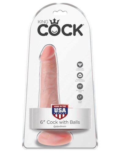 6" Cock with Balls  Light