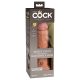 8" Dual Density Silicone Cock  Tan