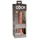 7" Dual Density Vibrating Silicone Cock with Remote  Light