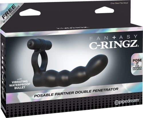 Posable Partner Double Penetrator  Black