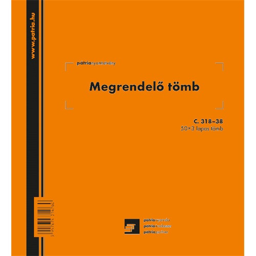 Megrendelőtömb 50x3 lapos tömb 185x203 mm