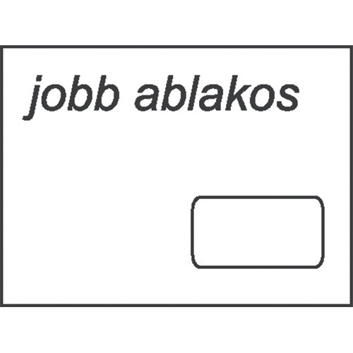 Boríték LC/6 öntapadós jobb ablakos