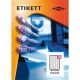 Etikett címke pd 38.1x21.2 mm szegéllyel 100 ív 6500 db/doboz