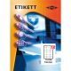 Etikett címke pd 70x48 mm szegély nélküli 100 ív 1800 db/doboz