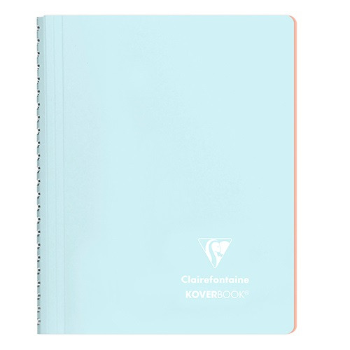 Spirálfüzet Clairefontaine Koverbook Blush A/5 80 lapos PP borítású vonalas jégkék