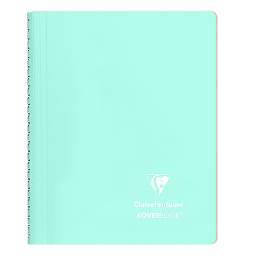 Spirálfüzet Clairefontaine Koverbook Blush A/5 80 lapos PP borítású vonalas menta