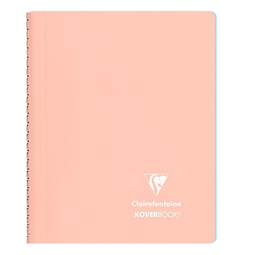 Spirálfüzet Clairefontaine Koverbook Blush A/5 80 lapos PP borítású vonalas korall