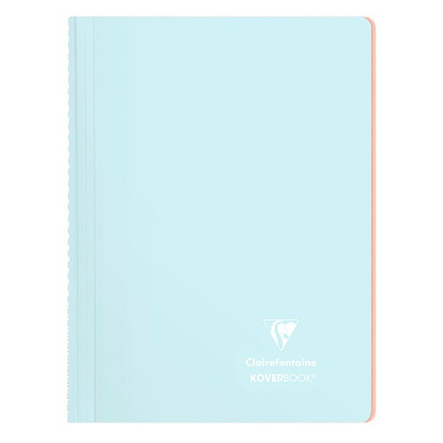 Spirálfüzet Clairefontaine Koverbook Blush A/4 80 lapos PP borítású vonalas jégkék