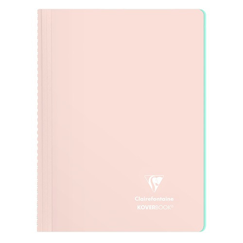 Spirálfüzet Clairefontaine Koverbook Blush A/4 80 lapos PP borítású vonalas púderrózsaszín