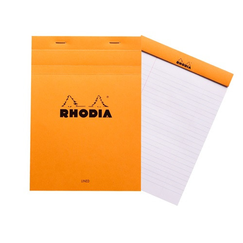 Jegyzettömb Clairefontaine Rhodia Orange A/5 80 lapos vonalas margós