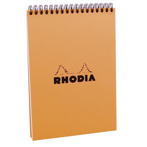 Jegyzettömb spirálos Clairefontaine Rhodia Orange A/5 80 lapos kockás