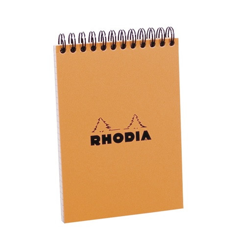 Jegyzettömb spirálos Clairefontaine Rhodia Orange A/5 80 lapos vonalas