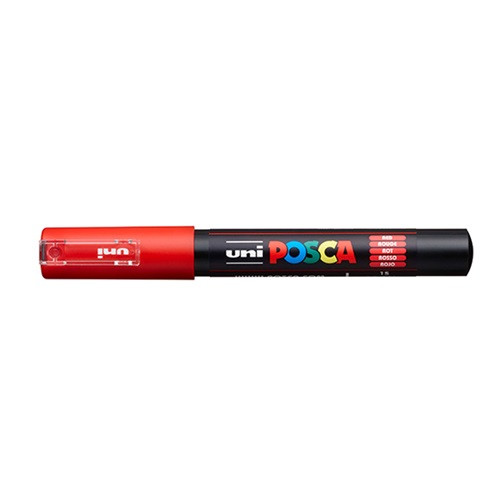 Marker Uni dekor Posca PC-1M Piros 0,7 mm