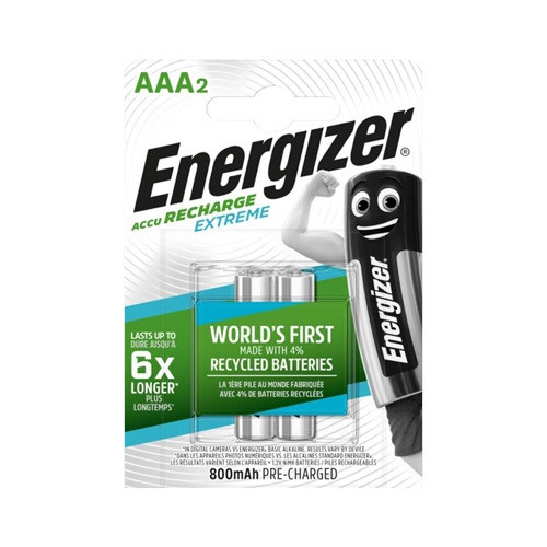 Elem Energizer tölthető-akkuelem 800mA HR03 AAA mikro Extreme 2 db/csomag