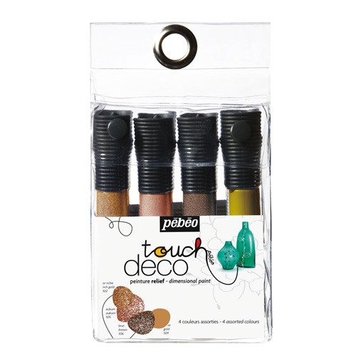 Kreatív festék Pébéo Touch 30 ml 4 db-os klt. arany árnyalatú színek