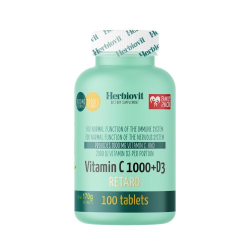 Herbiovit Vitamin C1000 + D3 Retard tabletta - 100 db