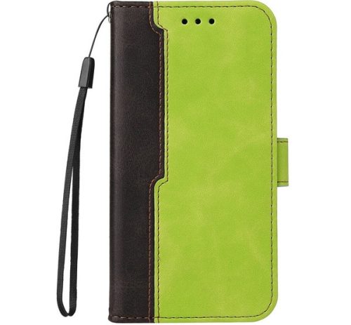 Apple Wooze Colour Wallet iPhone 16 Pro Max oldalra nyíló tok, stand, kártyatartóval, kézpánttal, zöld