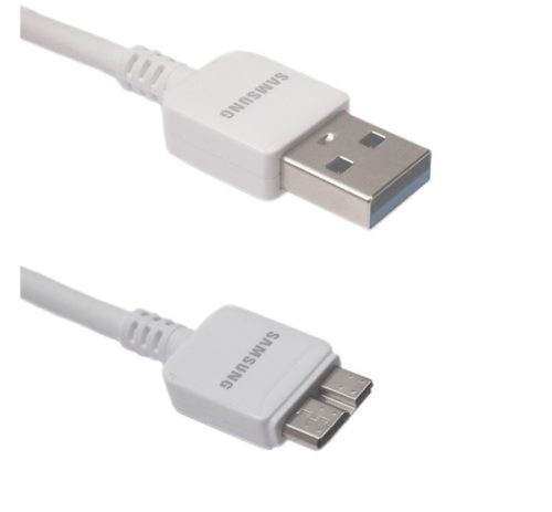 Samsung ET-DQ11Y1W kompatibilis adatkábel microUSB 3.0 ,1,5m, fehér gyári ECO csomagolásban