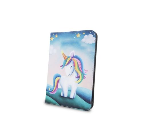 Greengo univerzális tablet tok 7-8 colos Unicorn mintás