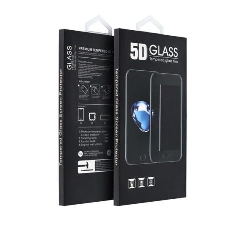 Samsung Galaxy A50/A50s, 5D Full Glue hajlított tempered glass kijelzővédő üvegfólia, fekete