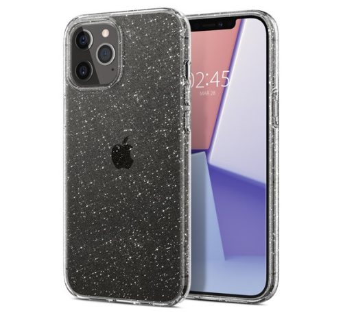 Spigen Liquid Crystal Glitter Apple iPhone 12/12 Pro Crystal Quartz tok, átlátszó