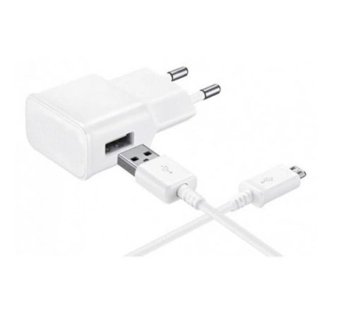 Samsung ETA0U83EWE kompatibilis hálózati töltő adapter + ECB-DU4AWE microUSB kábel, fehér, (No logo)