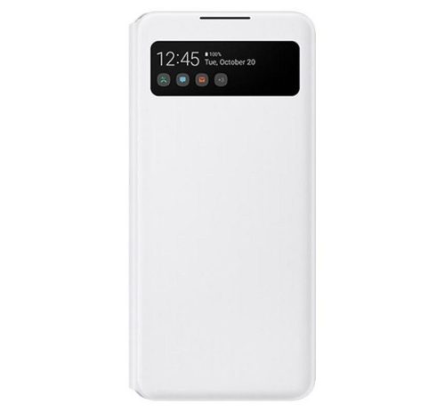 Samsung Galaxy A42 LED View Cover, gyári flip tok, fehér, EF-EA426PWE