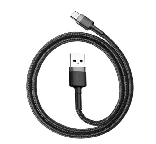 Baseus Cafule USB-A - Type-C adatkábel, 0,5m, szürke/fekete