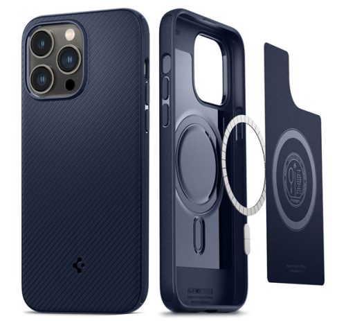 Spigen Mag Armor Apple iPhone 14 Pro Max Navy Blue MagSafe tok, kék