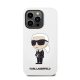 Karl Lagerfeld Liquid Ikonik NFT szilikon hátlap tok Apple iPhone 14 Pro, fehér