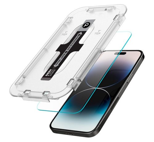 Phoner Master Clear Apple iPhone 12 Pro Max Tempered Glass kijelzővédő fólia felhelyező kerettel