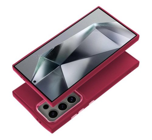 Frame Samsung Galaxy A14 4G/A14 5G  közepesen ütésálló tok kameravédő kerettel, magenta