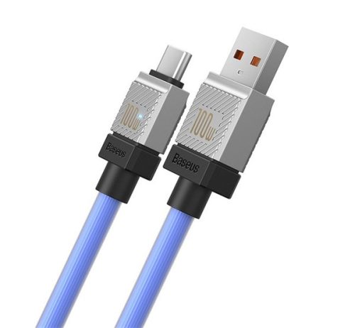 Baseus CoolPlay USB-Type-C adatkábel, 100W, 2m, kék
