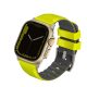 Uniq Linus Airosoft Apple Watch 42/44/45/49mm szilikon szíj, lime zöld