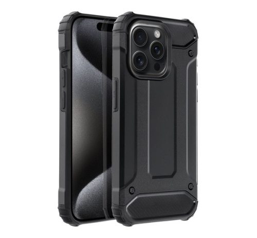 Forcell Armor hátlap tok, Apple iPhone 15 Pro , fekete