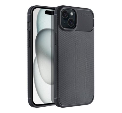 Forcell Carbon Premium hátlap tok Apple iPhone 15 Plus , fekete