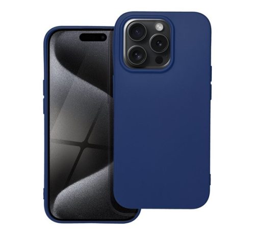 Forcell Soft Apple iPhone 15 Pro szilikon tok, sötétkék