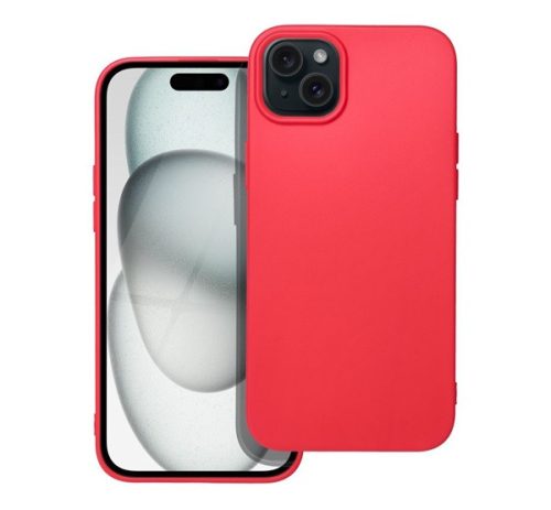 Forcell Soft Apple iPhone 15 Plus szilikon tok, piros