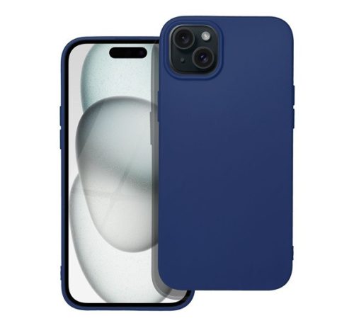 Forcell Soft Apple iPhone 15 Plus szilikon tok, sötétkék