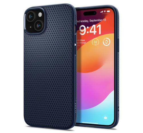 Spigen Liquid Air Apple iPhone 15 tok, Navy Blue kék