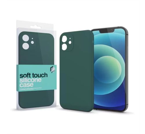 Xprotector Soft Touch szilikon tok Slim Apple iPhone 15 Plus, sötétzöld