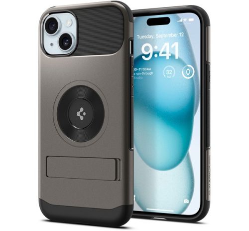 Spigen Slim Armor Apple iPhone 15 Gunmetal tok, szürke