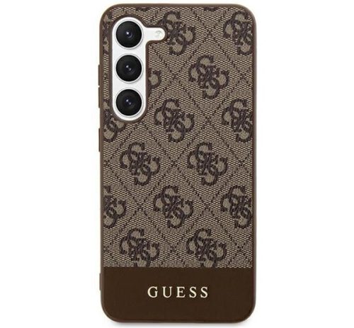 Guess 4G Stripe Samsung Galaxy S24+ szilikon tok, barna