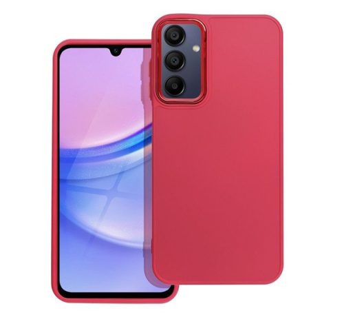 Frame Samsung Galaxy A15 5G közepesen ütésálló tok kameravédő kerettel, magenta